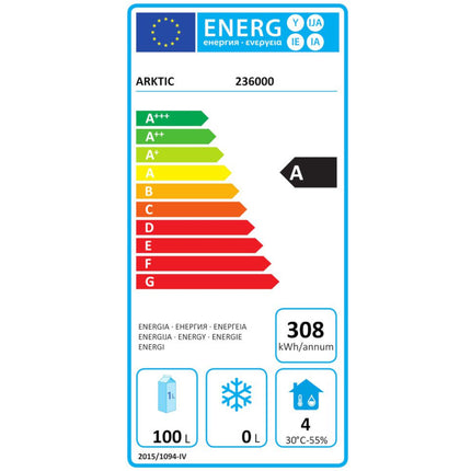 ARKTIC Refrigerated cabinet low-energy steel 0-8C 200 l 124 W Budget Line – image 3