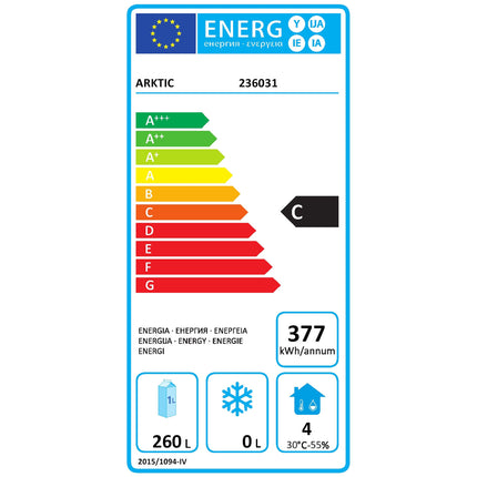 ARKTIC Refrigerator cabinet 1-door stainless steel 0-8C 400 l 157 W Budget Line – image 4