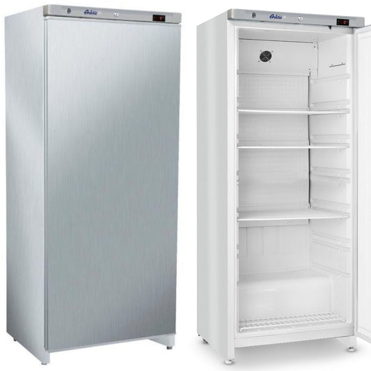 ARKTIC 1-door refrigerated cabinet made of stainless steel 0-8C 600 l 193 W Budget Line