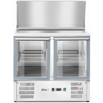 ARKTIC 2 door glazed salad table with lid on 2x GN1/1 3x GN1/6 247 l – image 3