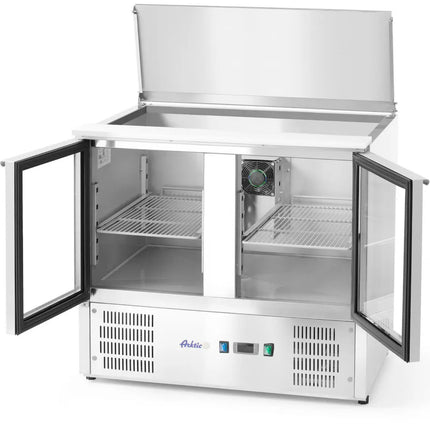 ARKTIC 2 door glazed salad table with lid on 2x GN1/1 3x GN1/6 247 l – image 4