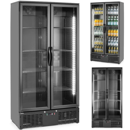 ARKTIC 2-door bar fridge, 8 shelves, LED, 384 l, 365 W