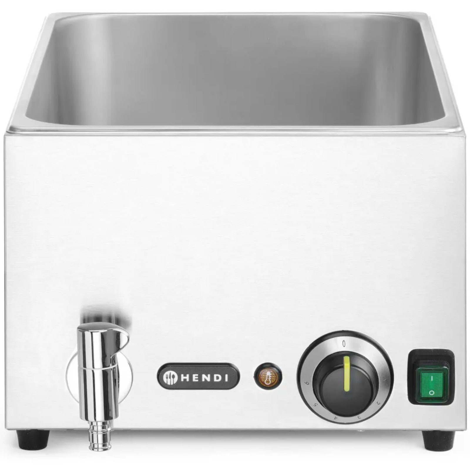 Hendi Bain-marie food warmer with tap 3x GN 1/3 100 mm with lids 1000 W – image 3