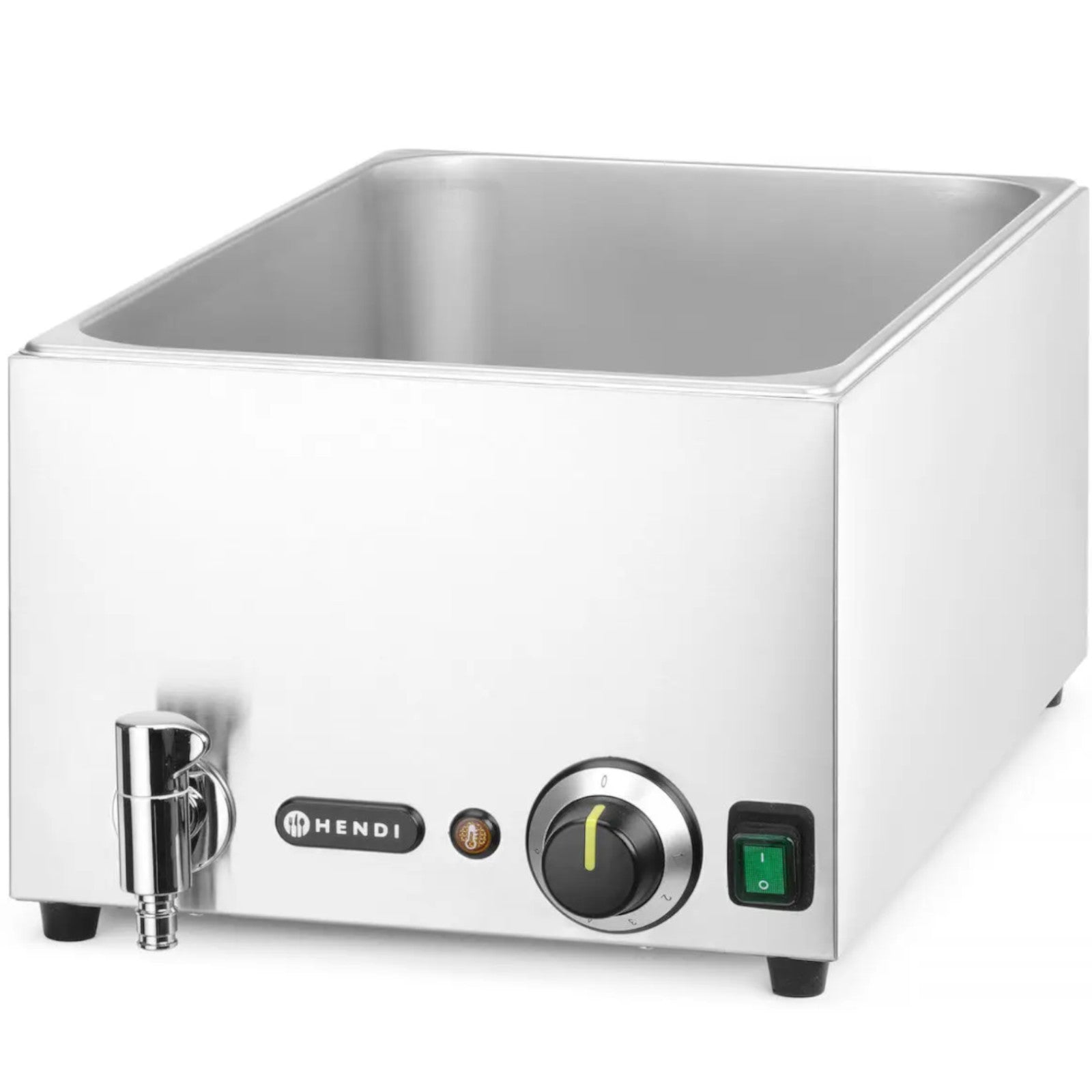 Hendi Bain-marie food warmer with tap 3x GN 1/3 100 mm with lids 1000 W – image 5