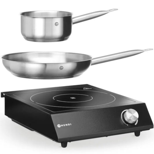 Hendi Cooking set portable induction cooker saucepan frying pan 3500 W