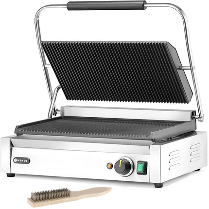 Hendi Electric Grill Contact XL Pianini 548 x 415 mm 2700 W
