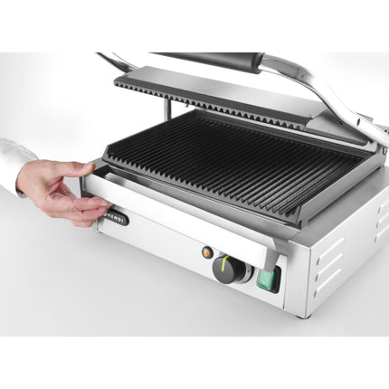 Contact Contact grill PANINI ruffled 2200W - Hendi 263655