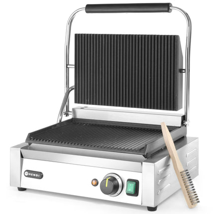 Contact Contact grill PANINI ruffled 2200W - Hendi 263655