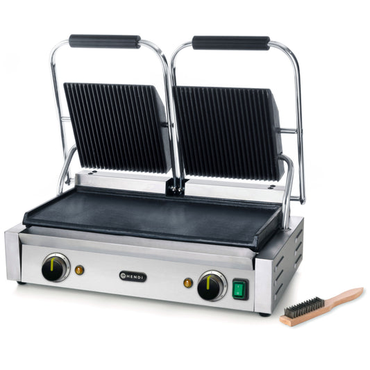 Hendi Contact barbecue contact top ribbed smooth down 3600W