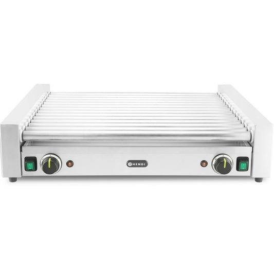Hendi Roller grill heater for hot dogs, two-zone XL, 14 rolls, 65 cm, 2000 W