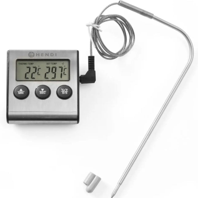 Hendi Dining thermometer with probe and timer function