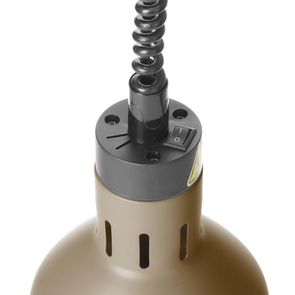 Hendi Cylindrical hanging lamp for heating food. 175 mm 250 W - beige – image 4