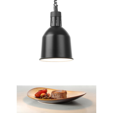 Hendi Food heating lamp - hanging cylindrical black cone wed. 175mm 250W – image 2