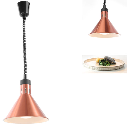 Hendi Food heating lamp - hanging conical copper 250W