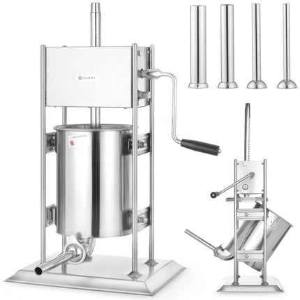 Filler filling machine for sausage vertical stainless steel Profi Line 10L - Hendi 282151