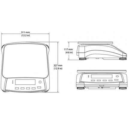 Table weight industrial compact electronic RANGER 3000 6kg / 0.2g - OHAUS R31P6 – image 3