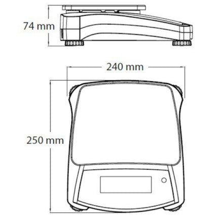 OHAUS Table technical weight for NAVIGATOR NVT 22000g / 1g – image 4