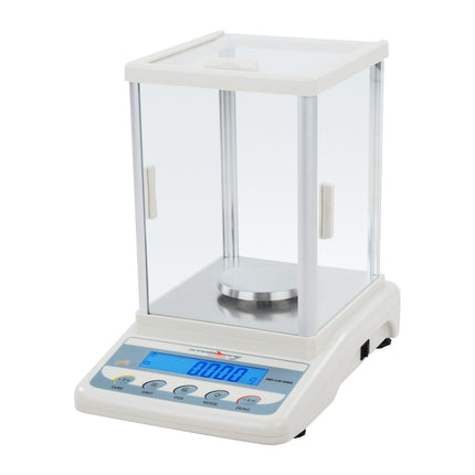 Precīzijas svari ar SBS-LW-200A LCD triecienizturīgu skapi, apm. 0,001 g līdz 200 g 
