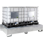 MEVA IBC tank tub for MAUZER 2 x 1000L pallet container - galvanized