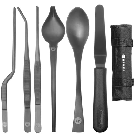 Hendi Set of chef tools for decorating sushi 6 el cakes - black
