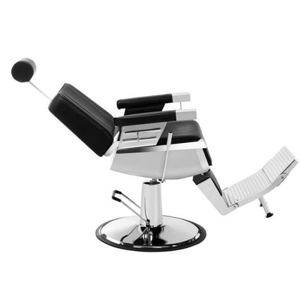 Professional Barber hairdressing chair with swivel footrest LUXURIA Physa black