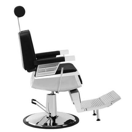 Professional Barber hairdressing chair with swivel footrest LUXURIA Physa black