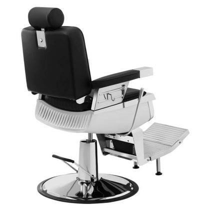 Professional Barber hairdressing chair with swivel footrest LUXURIA Physa black