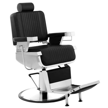 Professional Barber hairdressing chair with swivel footrest LUXURIA Physa black
