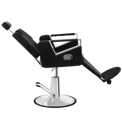 Professional Barber hairdressing chair with rotating footrest TURIN Physa black