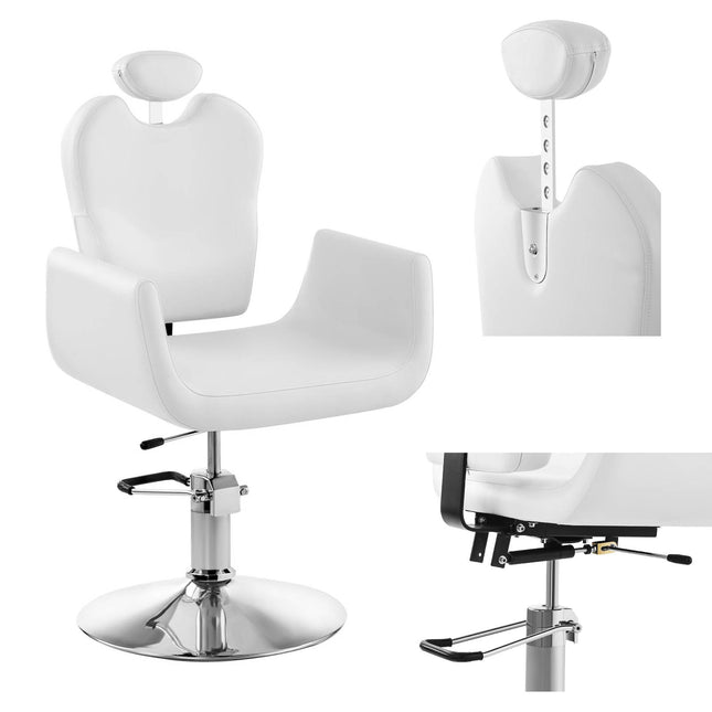 Professional hairdressing chair cosmetic swivel LIVORNO Physa white