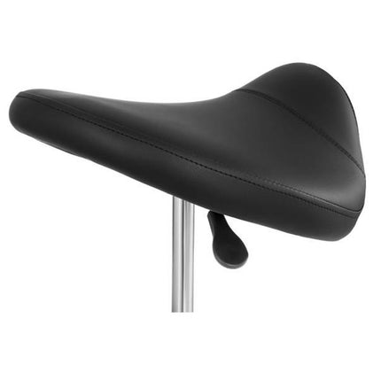 Table stool hocker saddle mobile on wheels Physa SORANO black