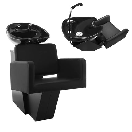 Washing machine sink with hairdresser chair Physa TERMOLI black
