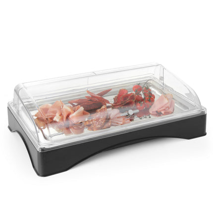 Tray with GN1/1 cooling cartridge and RollTop cover - Hendi 424186