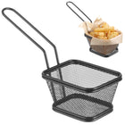 Hendi Fried snack basket with handle black 105x90x60 mm