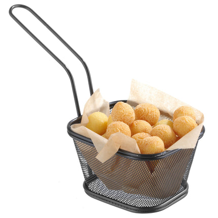 Hendi Basket for serving fried snacks with handle black 255x153x45 mm – image 7