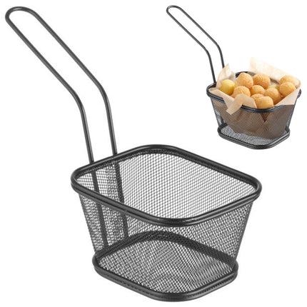 Hendi Basket for serving fried snacks with handle black 255x153x45 mm – image 5