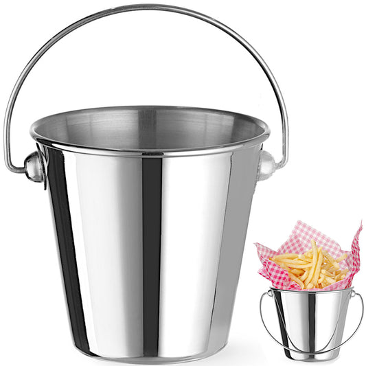 Hendi Mini bucket with a handle for serving snacks, steel diameter. 90x85mm