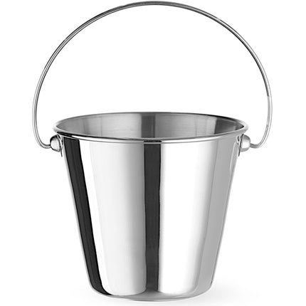 Hendi Mini bucket with a handle for serving snacks, steel diameter. 130x110mm – image 2