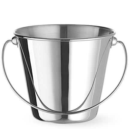Hendi Mini bucket with a handle for serving snacks, steel diameter. 130x110mm – image 3