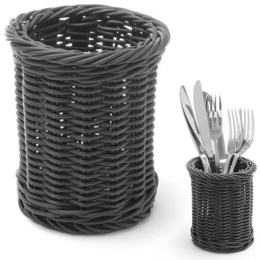 Hendi Knife basket for cutlery fork knives spoons round black wed. 100x120 mm