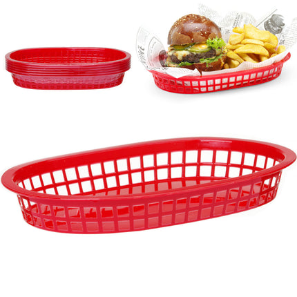Hendi Red oval bread basket 6 pcs