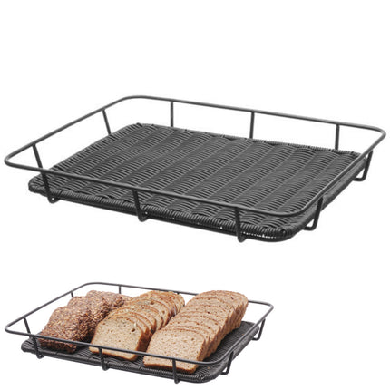 Hendi Bakery Tray Basket with Stainless Steel Frame black 400x300x50 mm