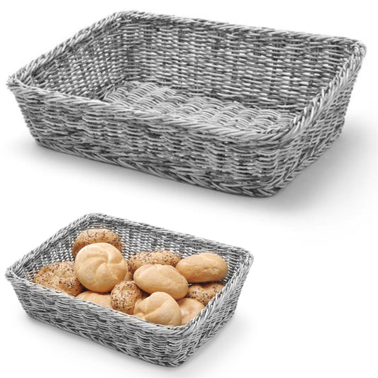 Hendi Bread display basket, slanted rectangular bread, gray 400x300x120 mm - Hendi 426661
