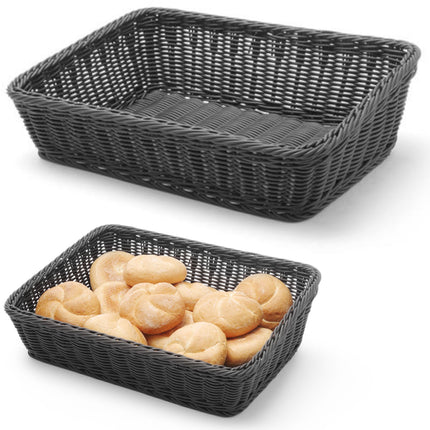 Hendi Baking basket slanted bread rectangular black 400x300x120 mm