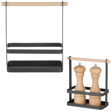 Hendi Table basket organizer for spices with wooden handle 23x10x24 cm