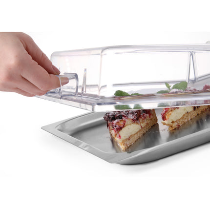 Transparent tilt cover for GN1/1 food exposure - Hendi 427415