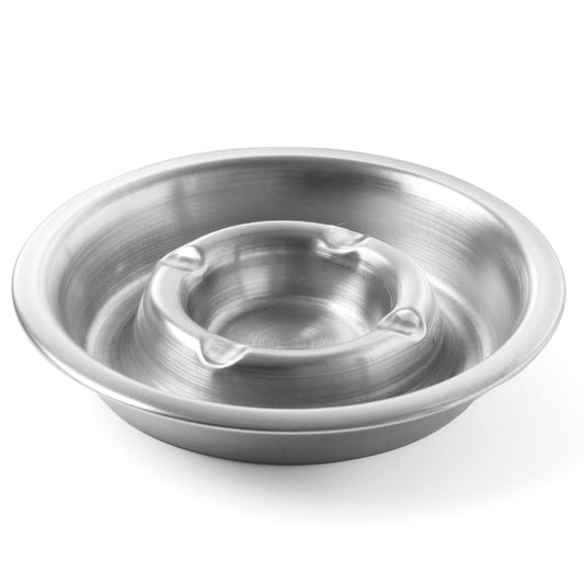 Hendi Ashtray with ash gutters stainless steel 140 mm