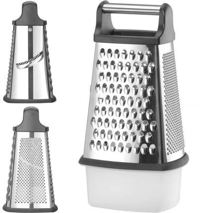Hendi 4-sided kitchen grater with container 158 x 130 x 310 mm