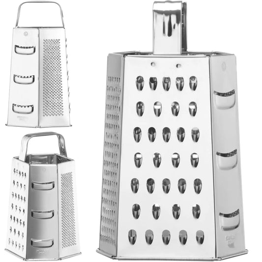 Hendi 6-sided kitchen grater for cheese vegetables 135 x 113 x 215 mm