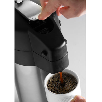 Thermos catering steel with hot drinks pump 3L - Hendi 445877